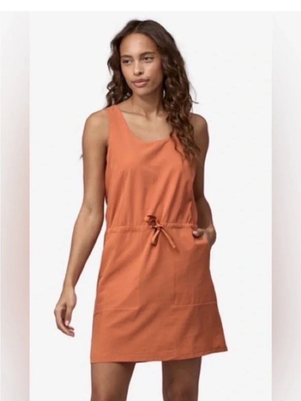 Patagonia Sleeveless Drawcord Dress in Rust
